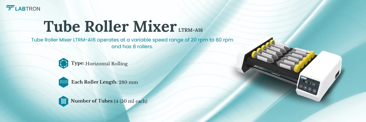 Tube Roller Mixer LTRM-A16 | Type : Horizontal Rolling | Number of Rollers : 8 Rollers