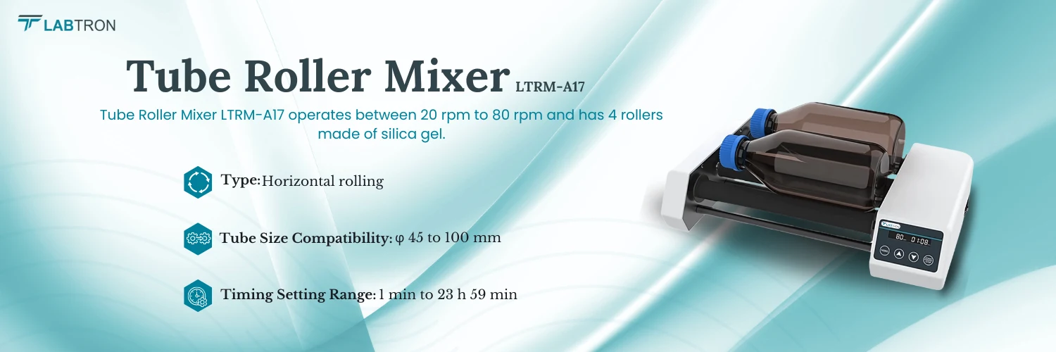 Tube Roller Mixer LTRM-A17|Speed Range	20 to 80 rpm| Type	Horizontal rolling