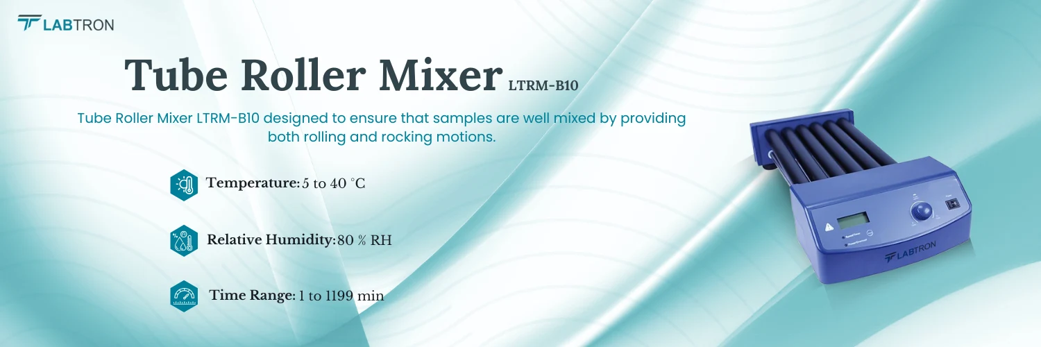 Tube Roller Mixer LTRM-B10|Maximum Capacity	4 Kg| Speed range	10 to 70 rpm
