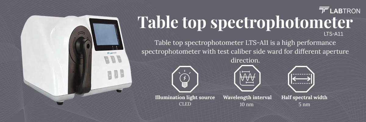 Table top spectrophotometer LTS-A11 | Illumination light source	CLED | Wavelength range 400-700 nm