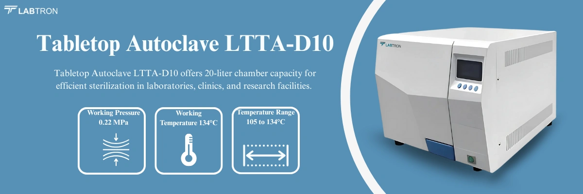 Tabletop Autoclave LTTA-D10 | Working Pressure: 0.22 MPa | Working Temperature: 134°C