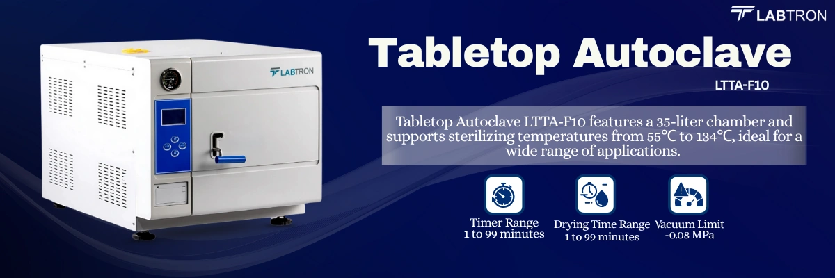 Tabletop Autoclave LTTA-F10 | Chamber Volume: 35 L | Sterilizing Temperature Range: 55℃ to 134℃