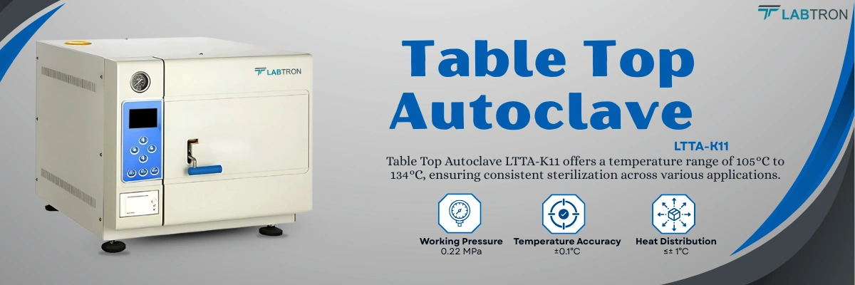 Table Top Autoclave LTTA-K11 | Working Pressure: 0.22 MPa | Temperature Accuracy: ±0.1℃