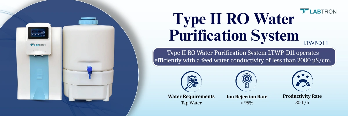 Type II RO Water Purification System LTWP-D11 | Water Requirements: Tap Water | Ion Rejection Rate: > 95%