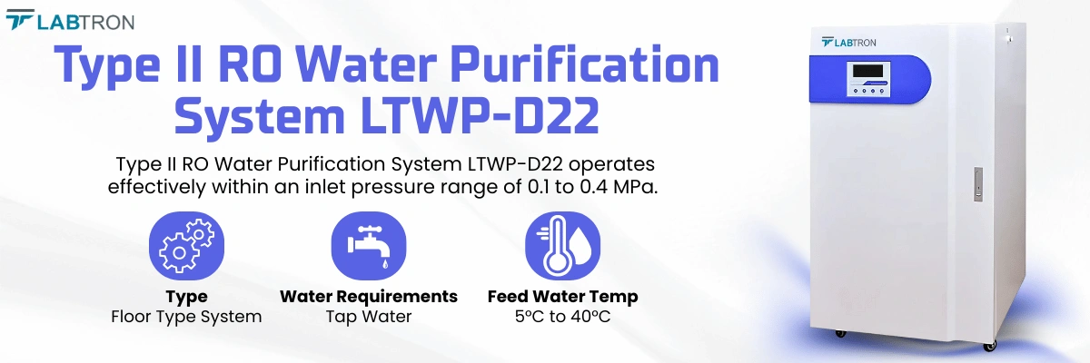 Type II RO Water Purification System LTWP-D22 | Type: Floor Type System | Water Requirements: Tap Water