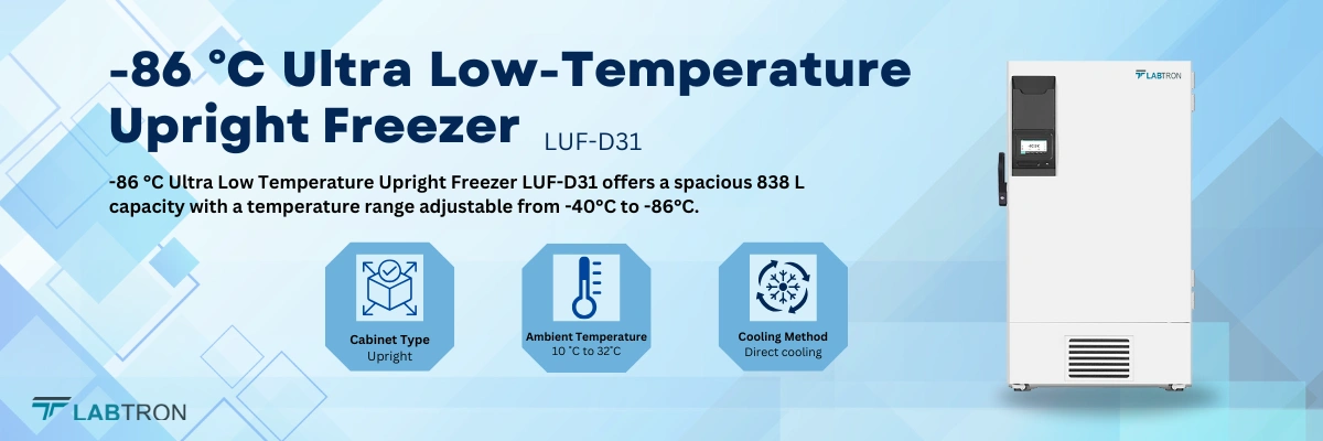 -86 °C Ultra Low Temperature Upright Freezer LUF-D31 | Temperature Range -40˚C to -86˚C | Sensor PT 100