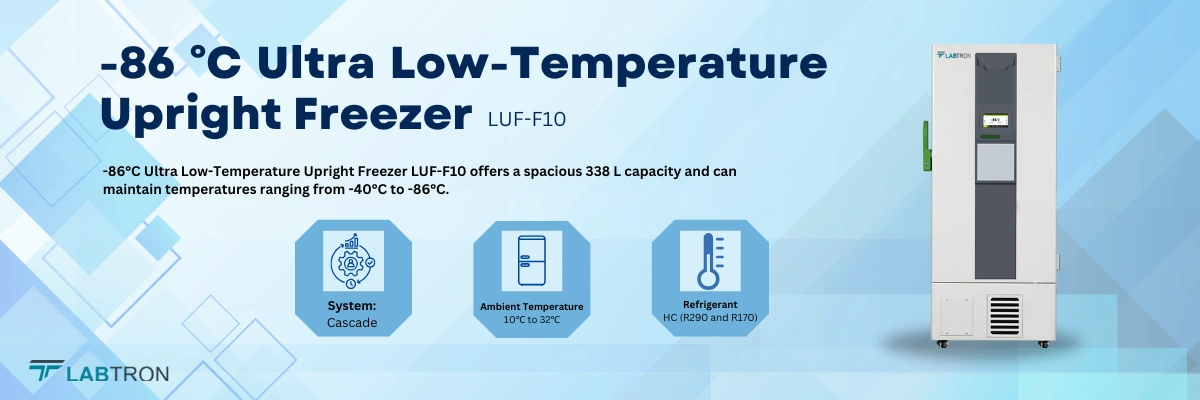 -86 °C Ultra Low-Temperature Upright Freezer LUF-F10- Ambient Temperature	10℃ to 32℃ Refrigerant	HC (R290 and R170)