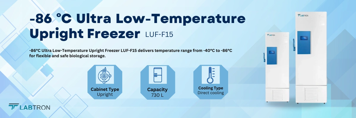 -86°C Ultra Low-Temperature Upright Freezer LUF-F15- Cooling Type Direct cooling  Defrost Mode Manual