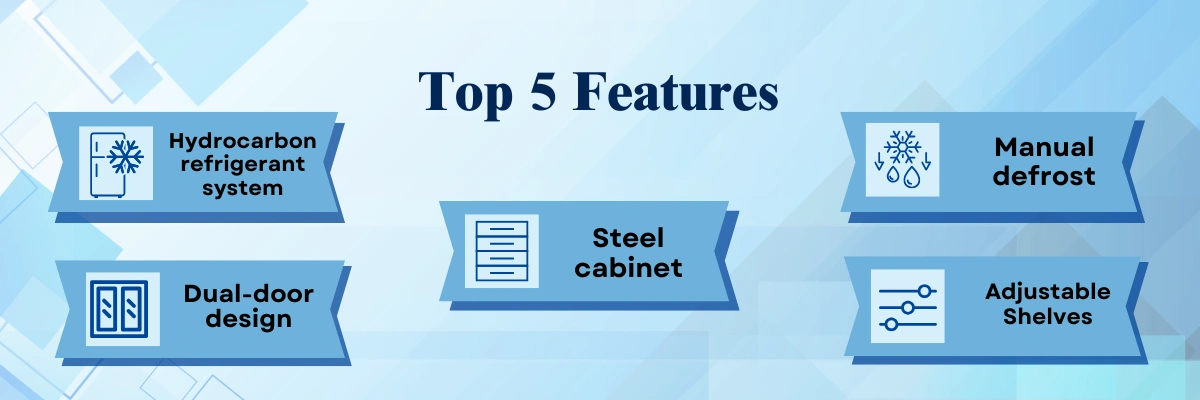 -86°C Ultra Low-Temperature Upright Freezer LUF-F15 | Hydrocarbon refrigerant system | Dual inner door design