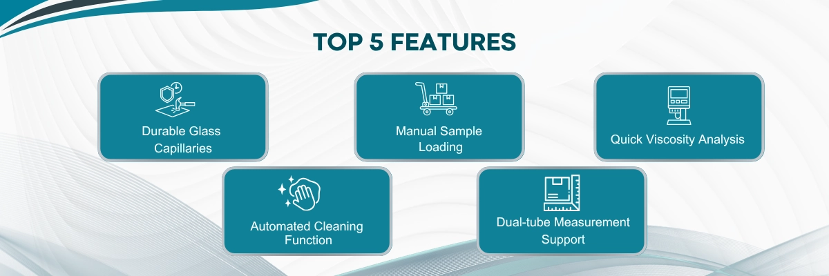 Semi-Automatic Ubbelohde Viscometer LUV-C10 |Durable Glass Capillaries | Manual Sample Loading