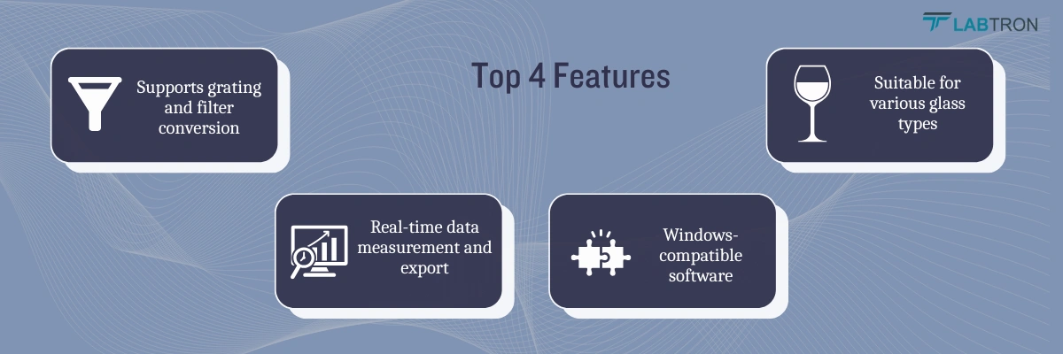 UV-VIS NIR Spectrophotometer LUVS-A10 | Supports grating and filter conversion | Real-time data measurement and export