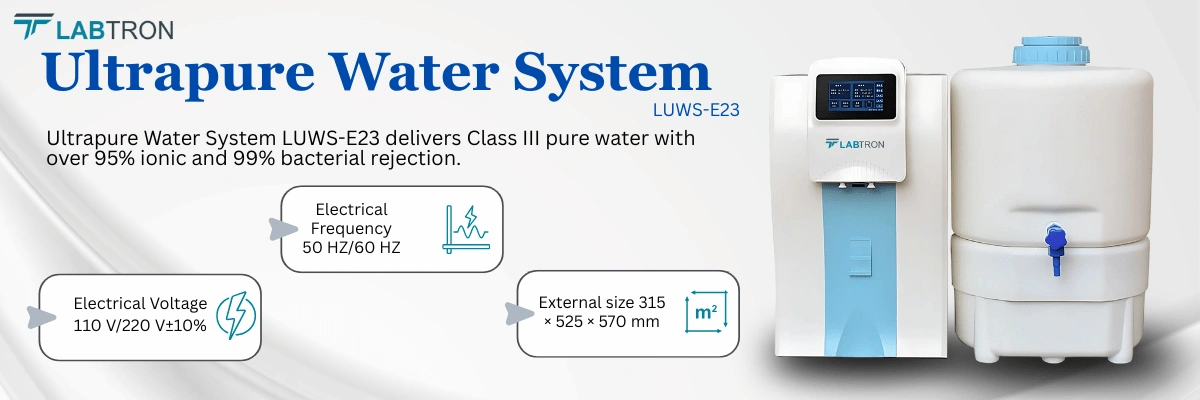 Ultrapure Water System LUWS-E23 | Electrical Voltage: 110 V/220 V±10% | Electrical Frequency: 50 HZ/60 HZ 