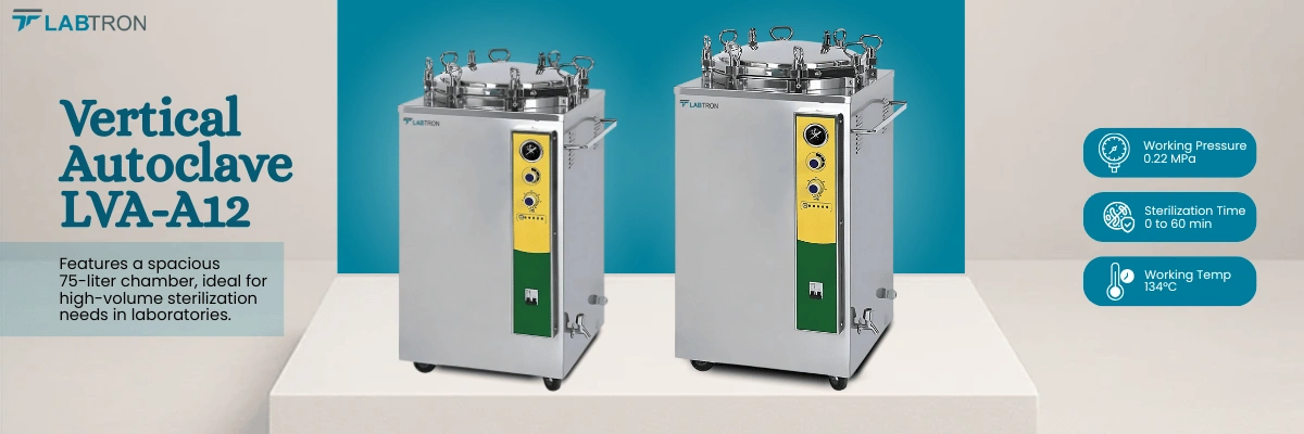 Vertical Autoclave LVA-A12 | Working Pressure: 0.22 MPa | Sterilization Time: 0 to 60 min