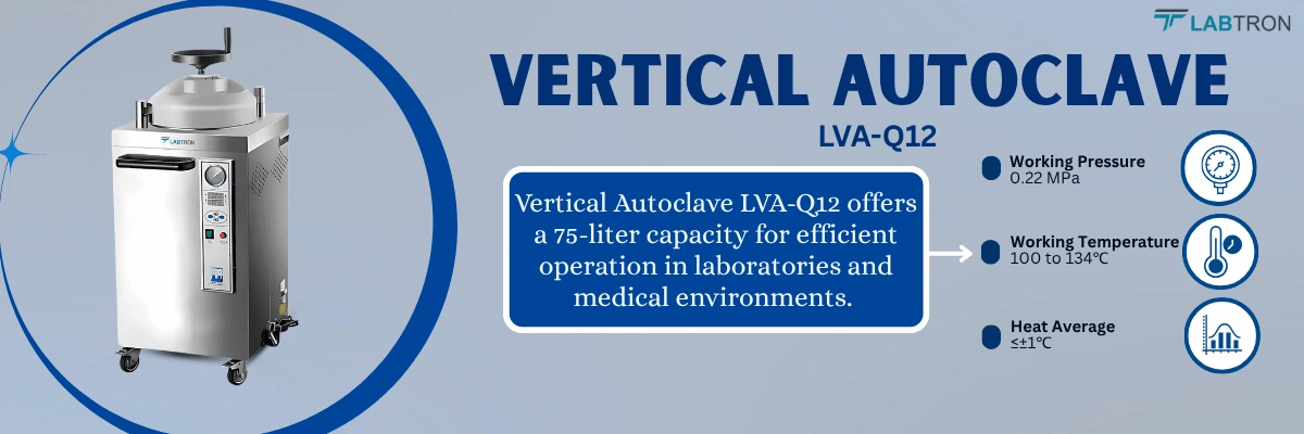 Vertical Autoclave LVA-Q12 | Working Pressure: 0.22 MPa | Working Temperature: 100 to 134℃