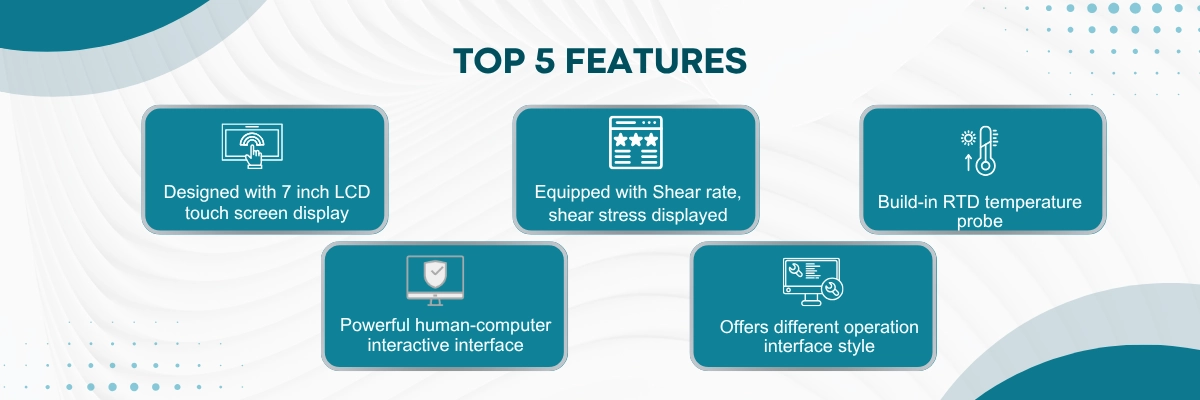 Rotational Viscometer LVM-A30 | Designed with 7 inch LCD touch screen display | Equipped with Shear rate, shear stress displayed