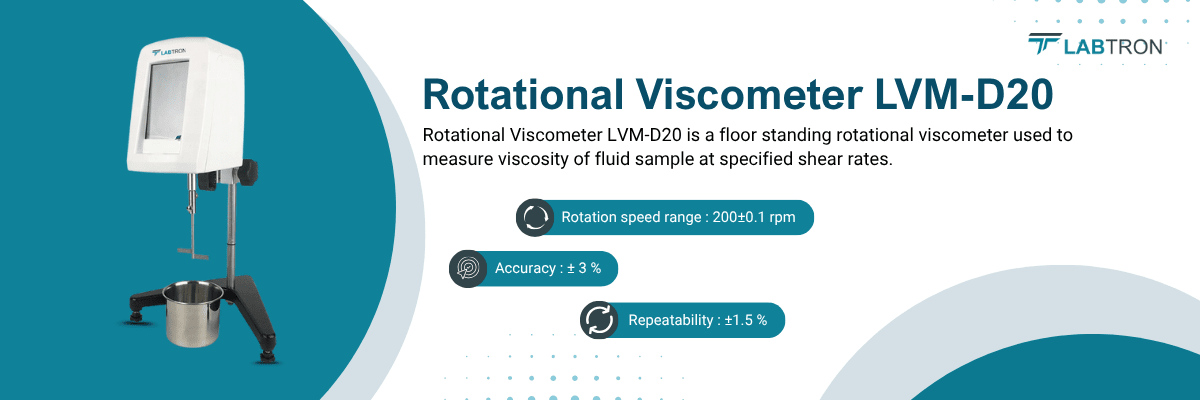 Rotational Viscometer LVM-D20 | Rotation speed range : 200±0.1 rpm | Accuracy : ± 3 %