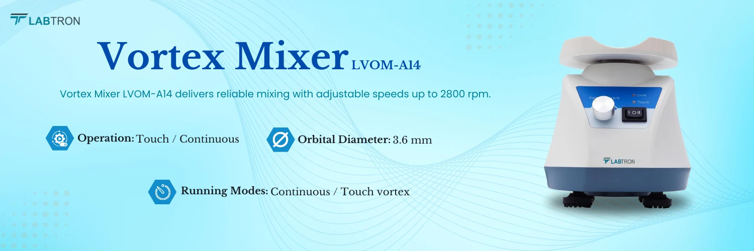 Vortex Mixer LVOM-A14 | Speed	0 to 2800 rpm | Orbital Diameter	3.6 mm