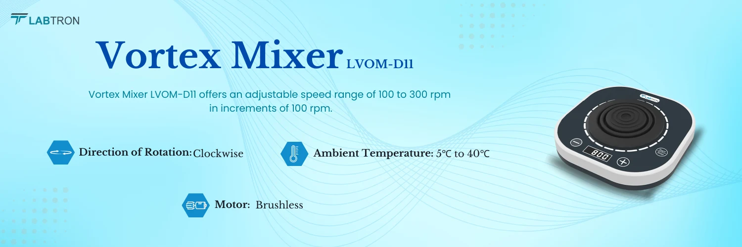Vortex Mixer LVOM-D11 | Speed Setting : Adjustable | Speed Range : 100 rpm to 3000 rpm