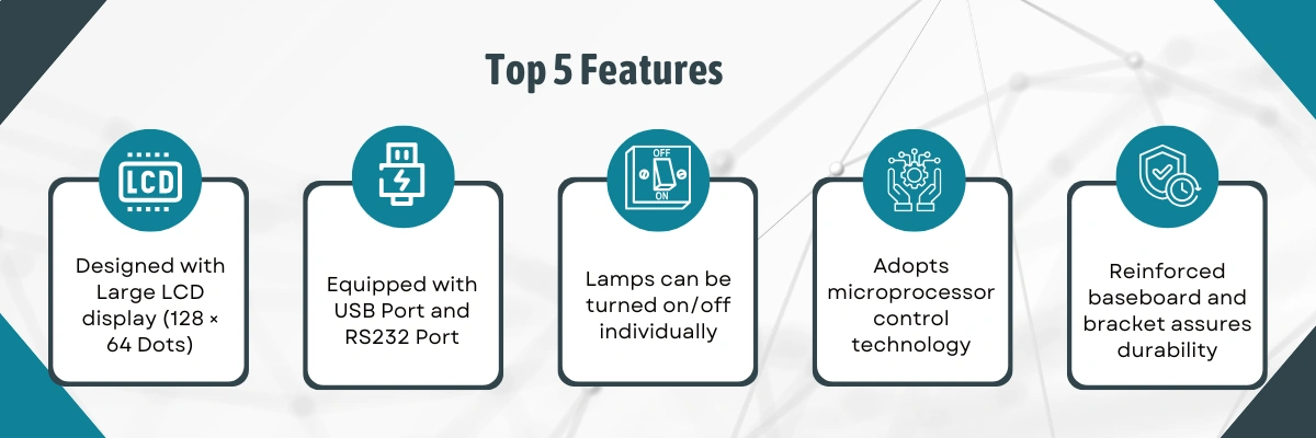 Visible Spectrophotometer LVS-A30 | Designed with Large LCD display (128 × 64 Dots) | Equipped with USB Port and RS232 Port
