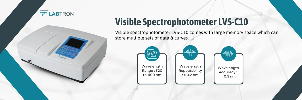 Visible Spectrophotometer LVS-C10 | Wavelength Range : 320 to 1100 nm | Wavelength Repeatability : ≤ 0.2 nm