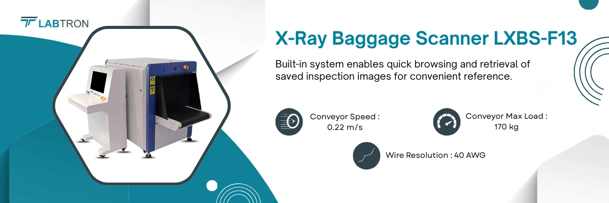 X-Ray Baggage Scanner LXBS-F13 | Conveyor Speed-0.22 m/s | Conveyor Max Load-170 kg