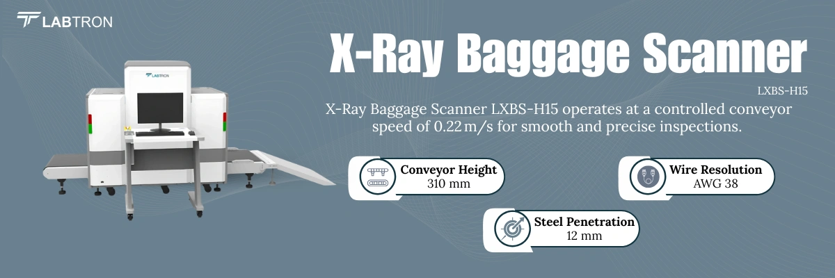 X-Ray Baggage Scanner LXBS-H15 | Conveyor Height-310 mm | Wire Resolution-AWG 38