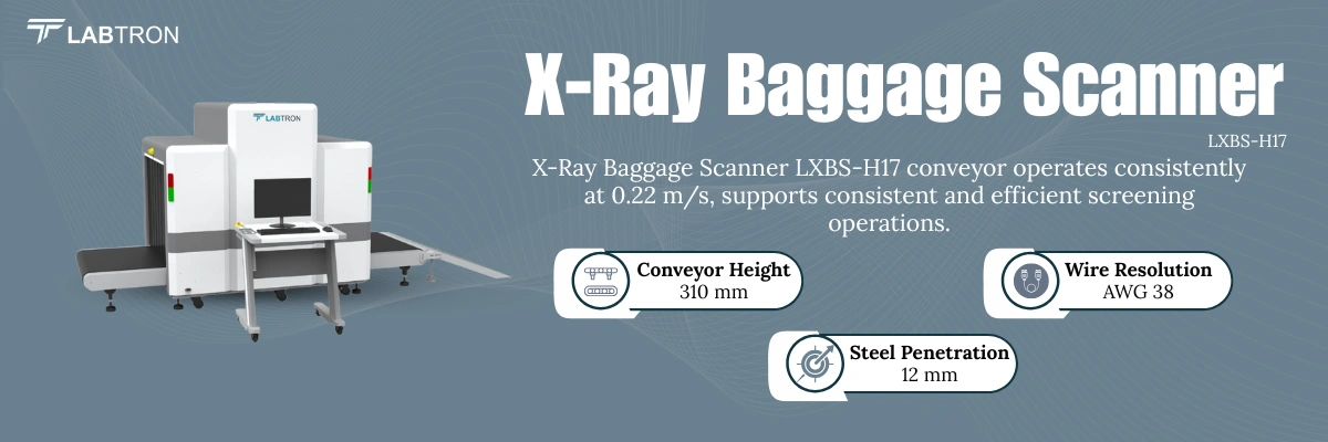 X-Ray Baggage Scanner LXBS-H17 | Conveyor Height-310 mm | Wire Resolution-AWG 38