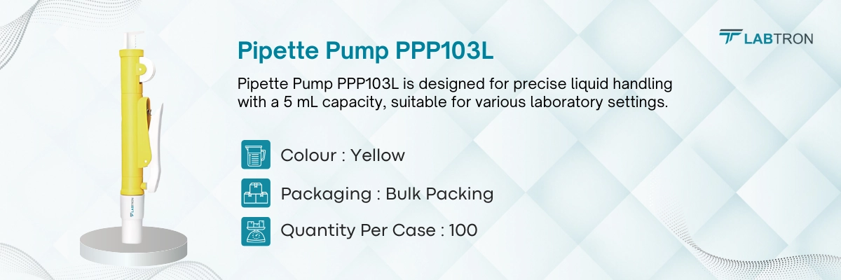 Pipette Pump PPP103L | Colour : Yellow | Packaging : Bulk Packing